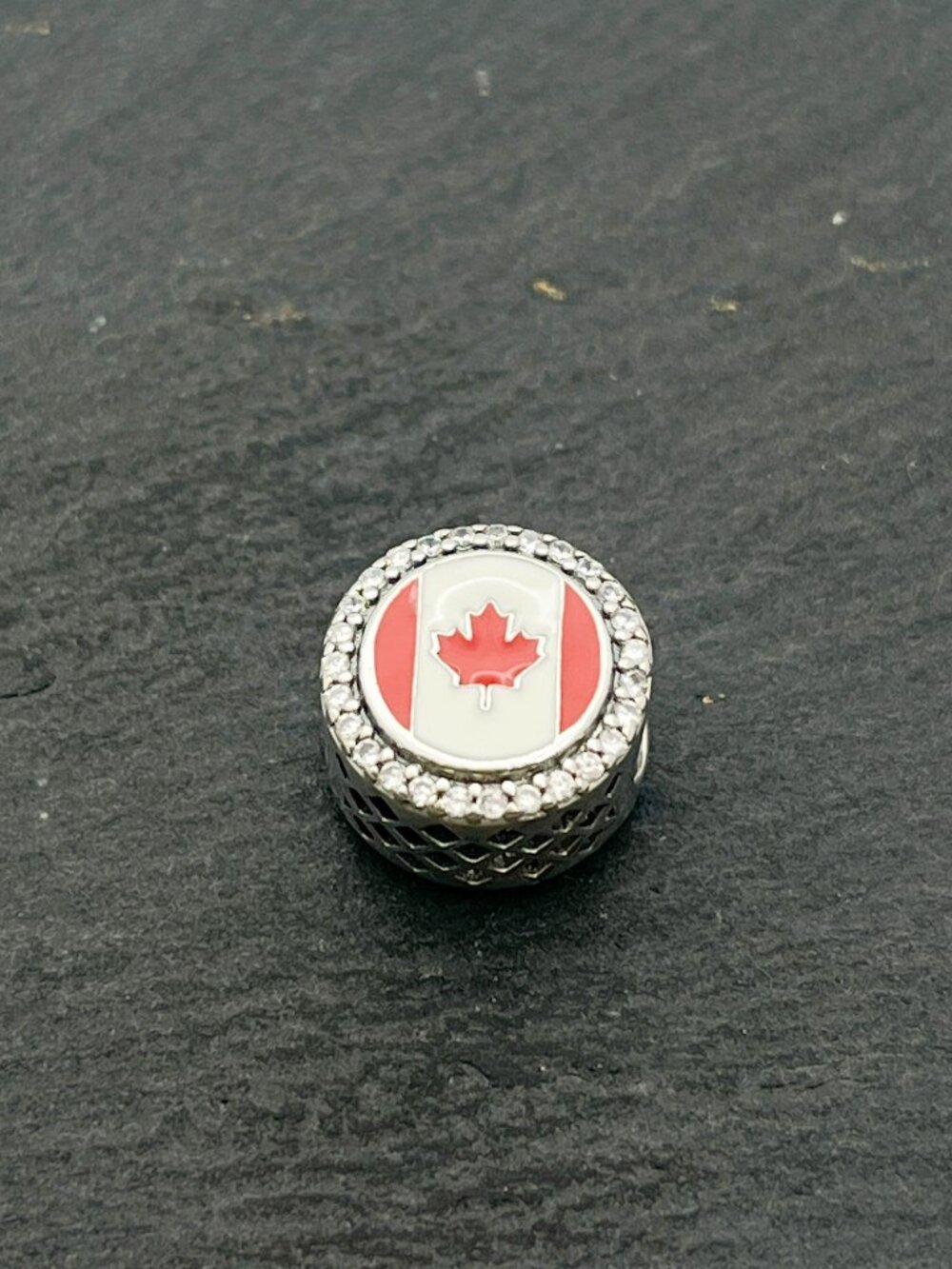 Pandora Canada Flag Bead Charm Sterling Silver Jewelry